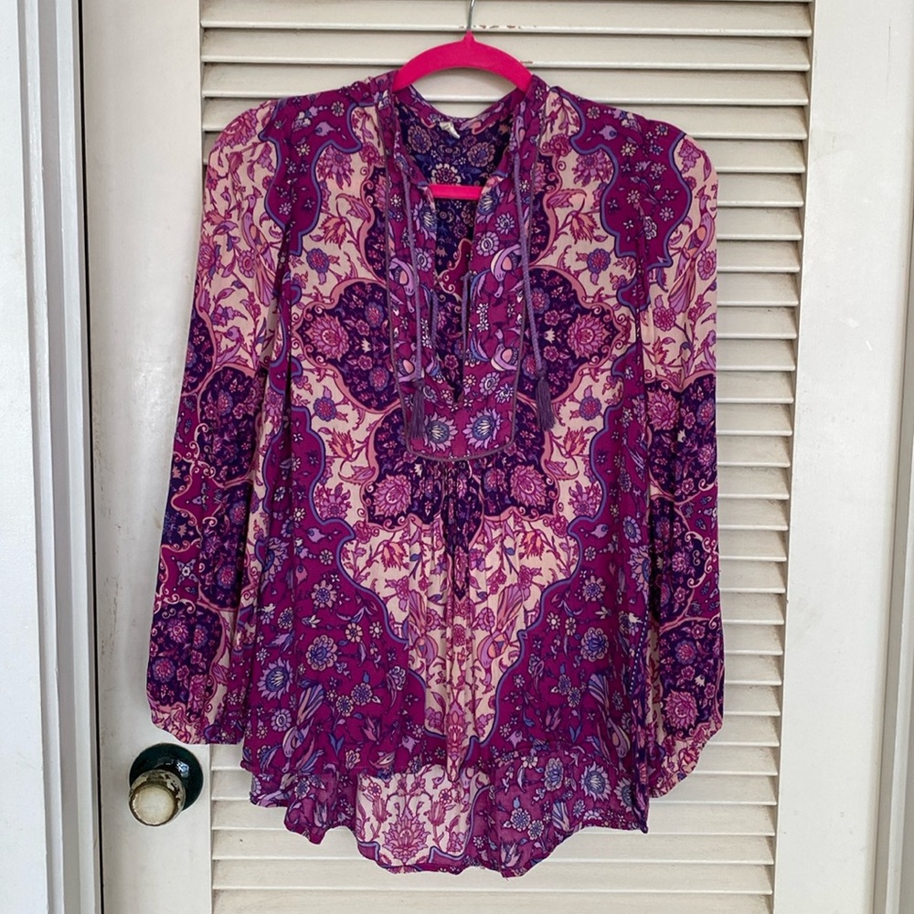 Spell Kiss the Sky Blouse Magenta XS